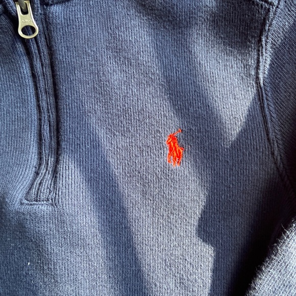 Navy boys POLO 1/4 zip - Picture 2 of 4